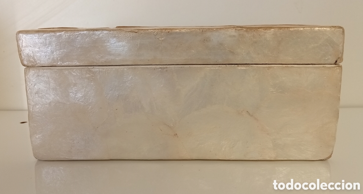 Antig&uuml;edades: .CAJAS DECORATIVAS RECTANGULAR REVESTIDAS DE NACAR - Foto 5