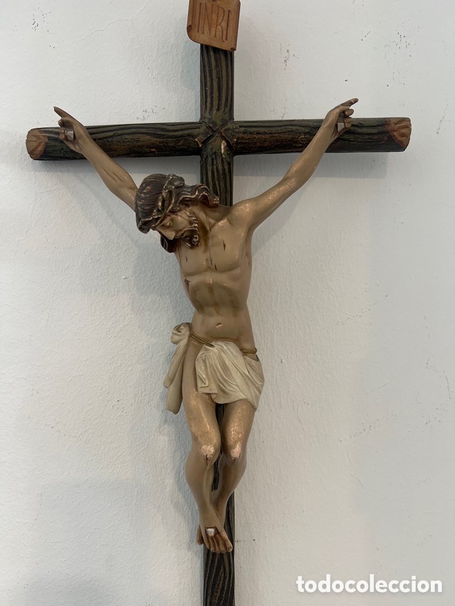 Antig&uuml;edades: CRUCIFIJO CL&Aacute;SICO DE PARED - Foto 3