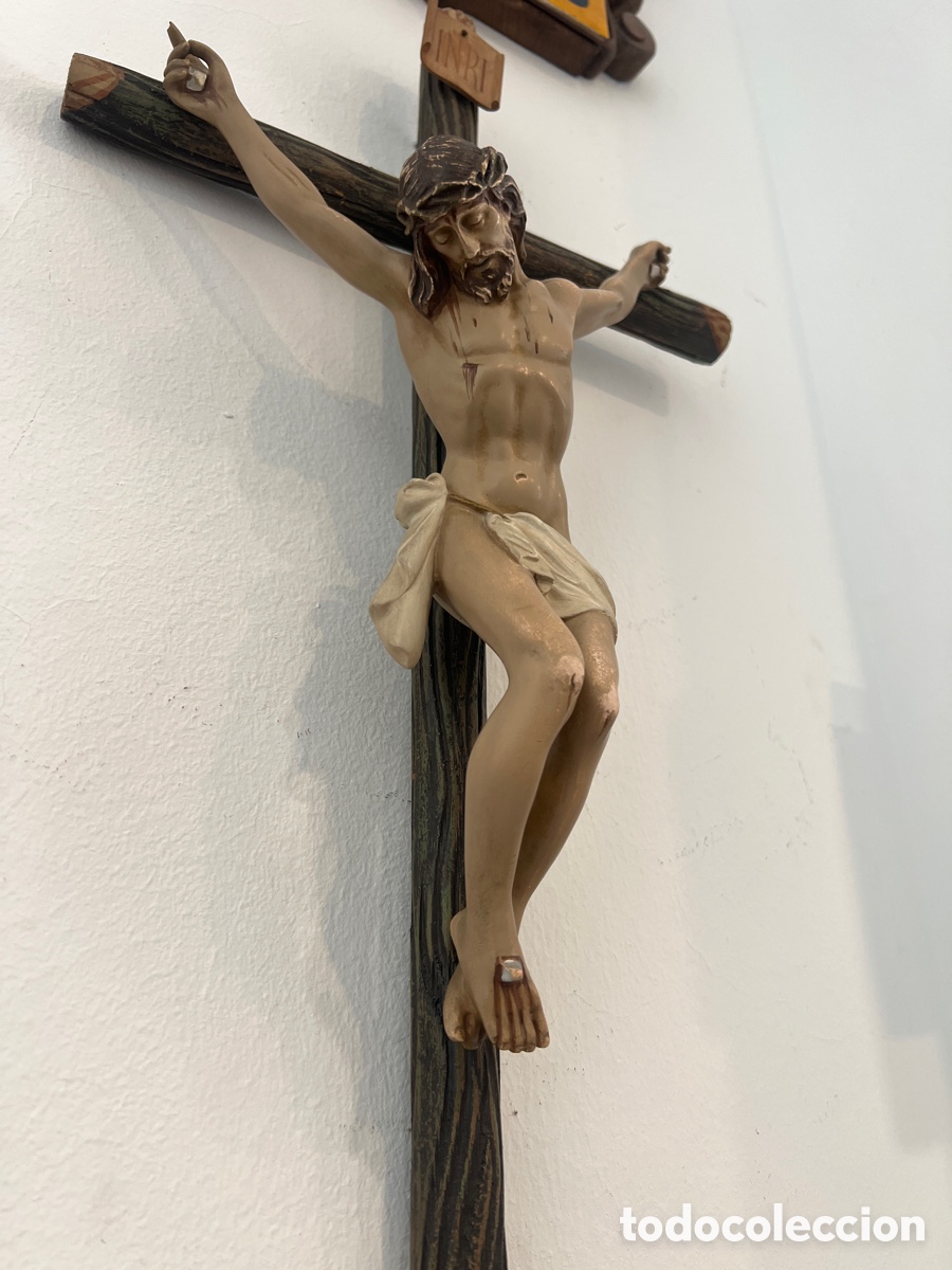 Antig&uuml;edades: CRUCIFIJO CL&Aacute;SICO DE PARED - Foto 4