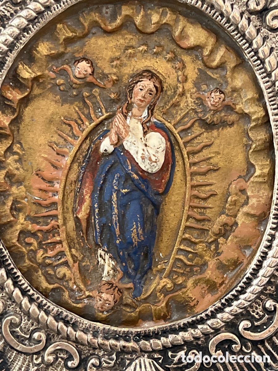 Antig&uuml;edades: ANTIGUO RELICARIO INMACULADA CONCEPCI&Oacute;N - Foto 2