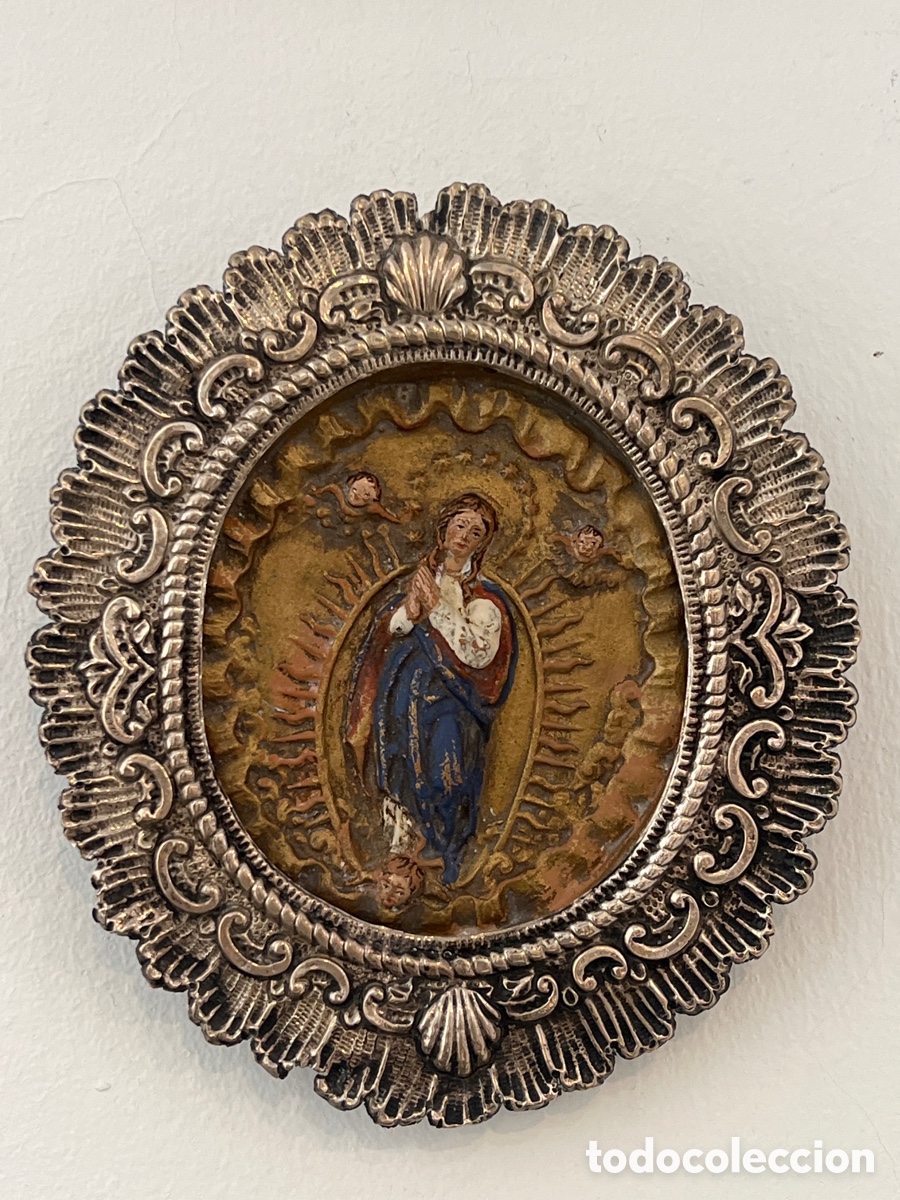 Antig&uuml;edades: ANTIGUO RELICARIO INMACULADA CONCEPCI&Oacute;N - Foto 3