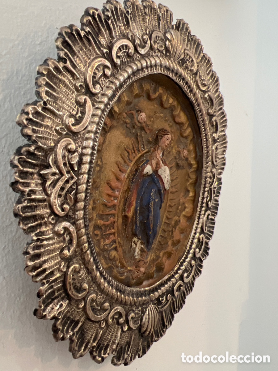 Antig&uuml;edades: ANTIGUO RELICARIO INMACULADA CONCEPCI&Oacute;N - Foto 4