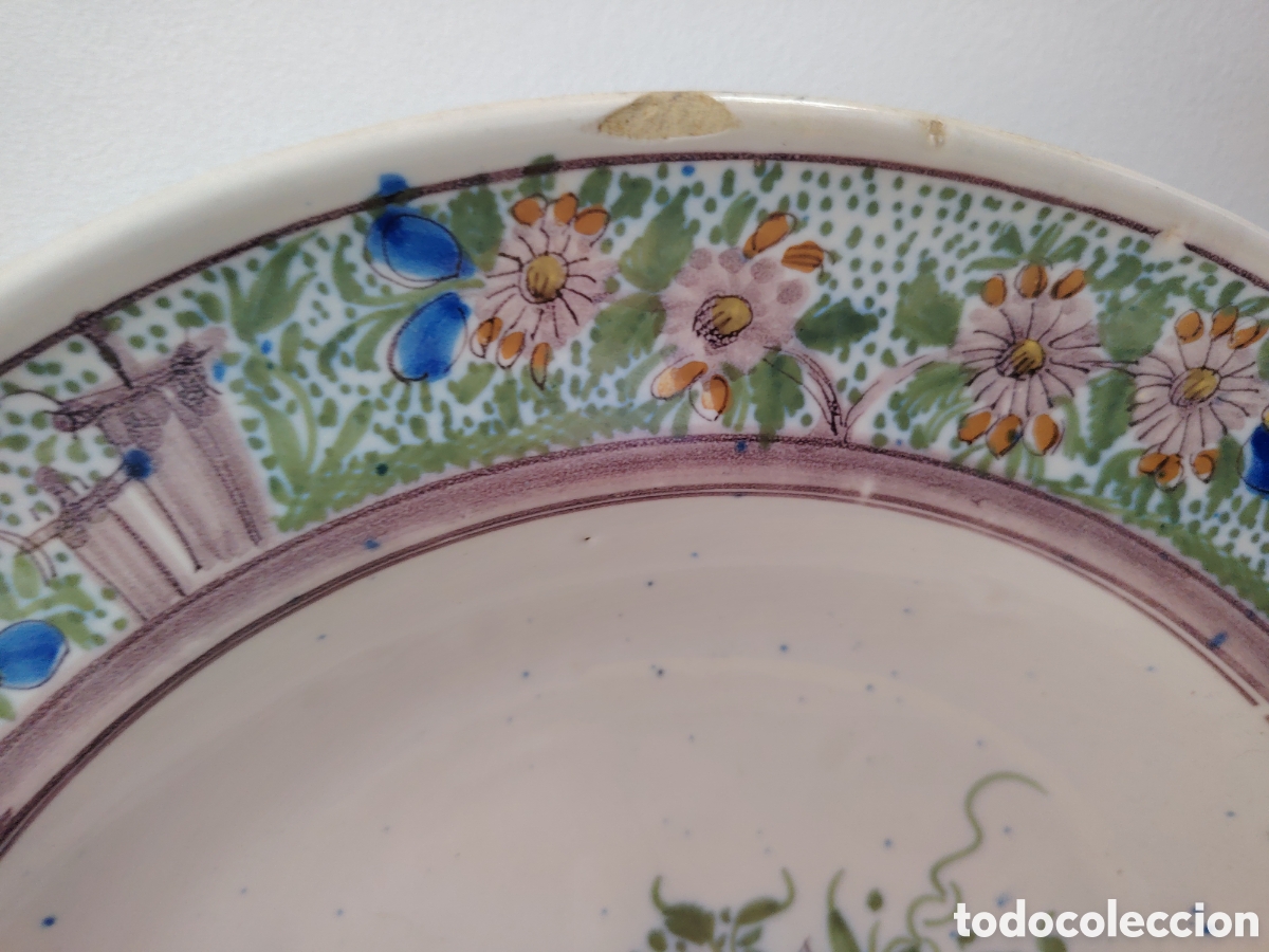 Antig&uuml;edades: Bonito plato de cer&aacute;mica de Manises - Foto 4