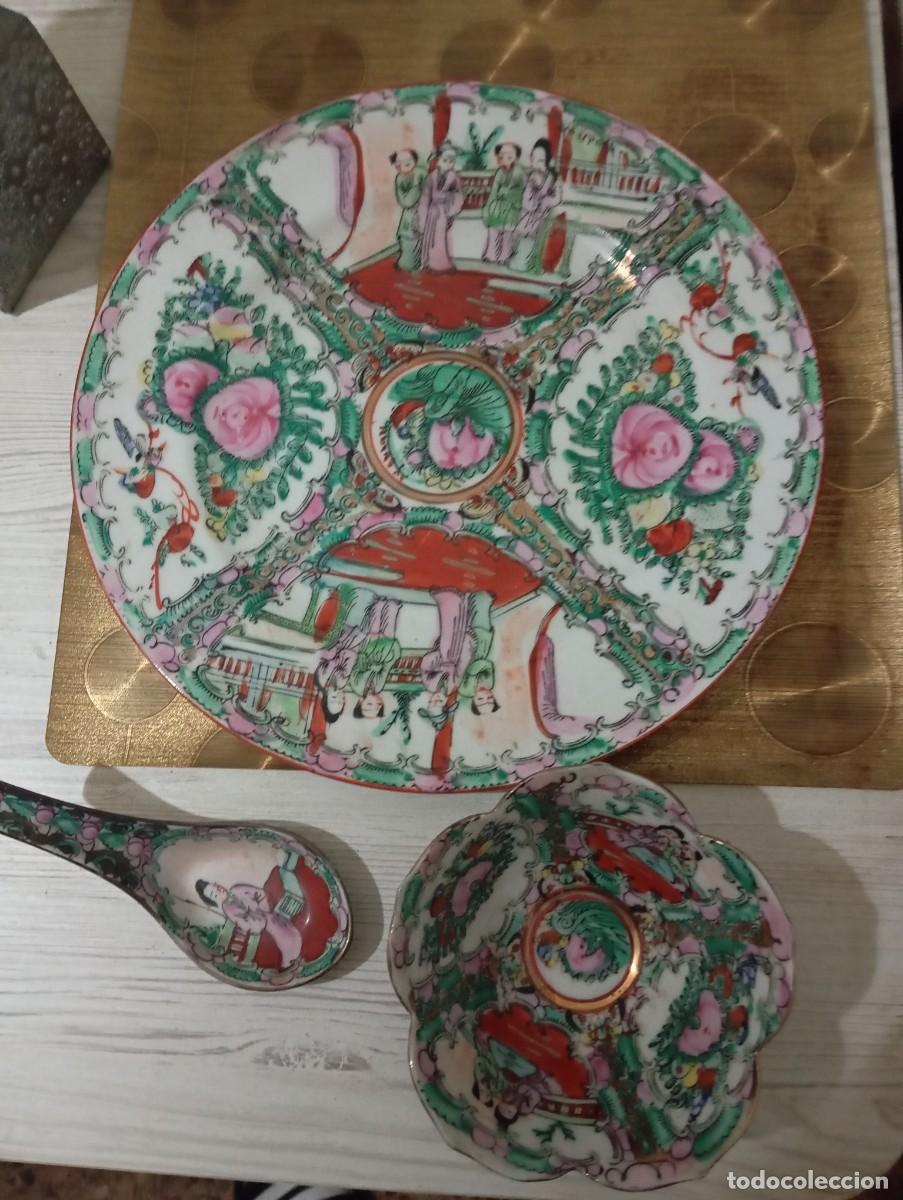 Antig&uuml;edades: Lote porcelana antigua macao