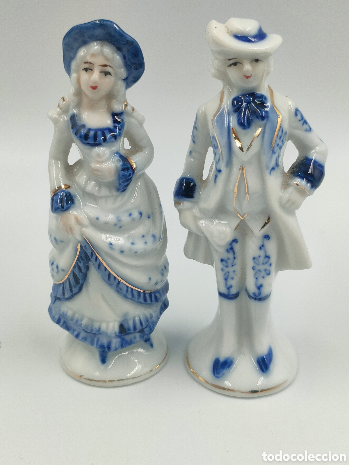 Antiguidades: Pareja de Figuras de Porcelana Japonesa EIHO