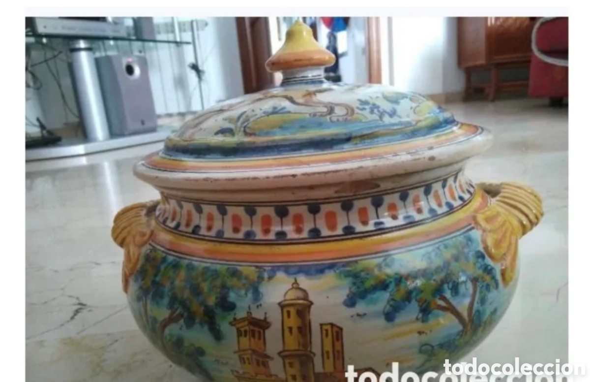 Antiquit&auml;ten: Antigua sopera de cer&aacute;mica de Talavera, Ruiz de Luna