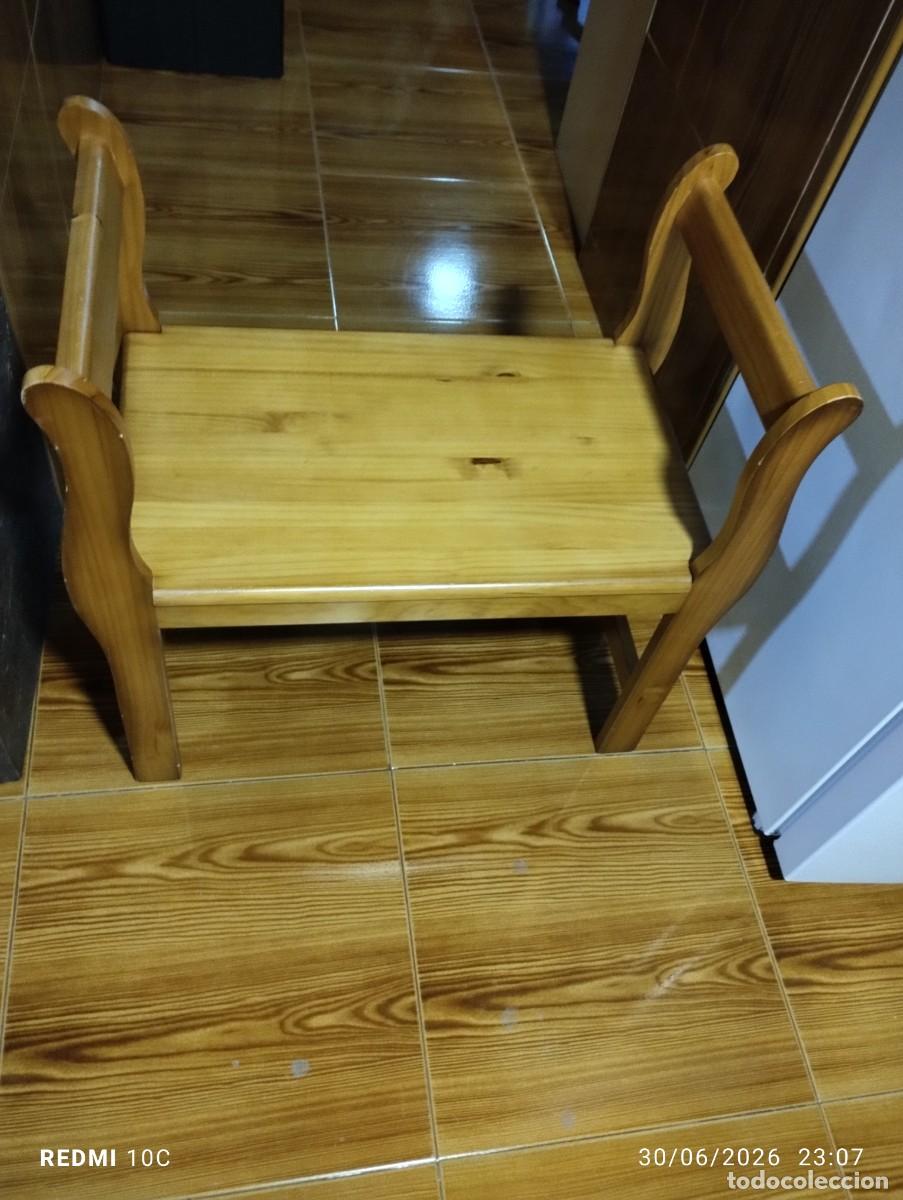 Antig&uuml;edades: Banqueta,banco,calzadora,pie de cama madera provenzal