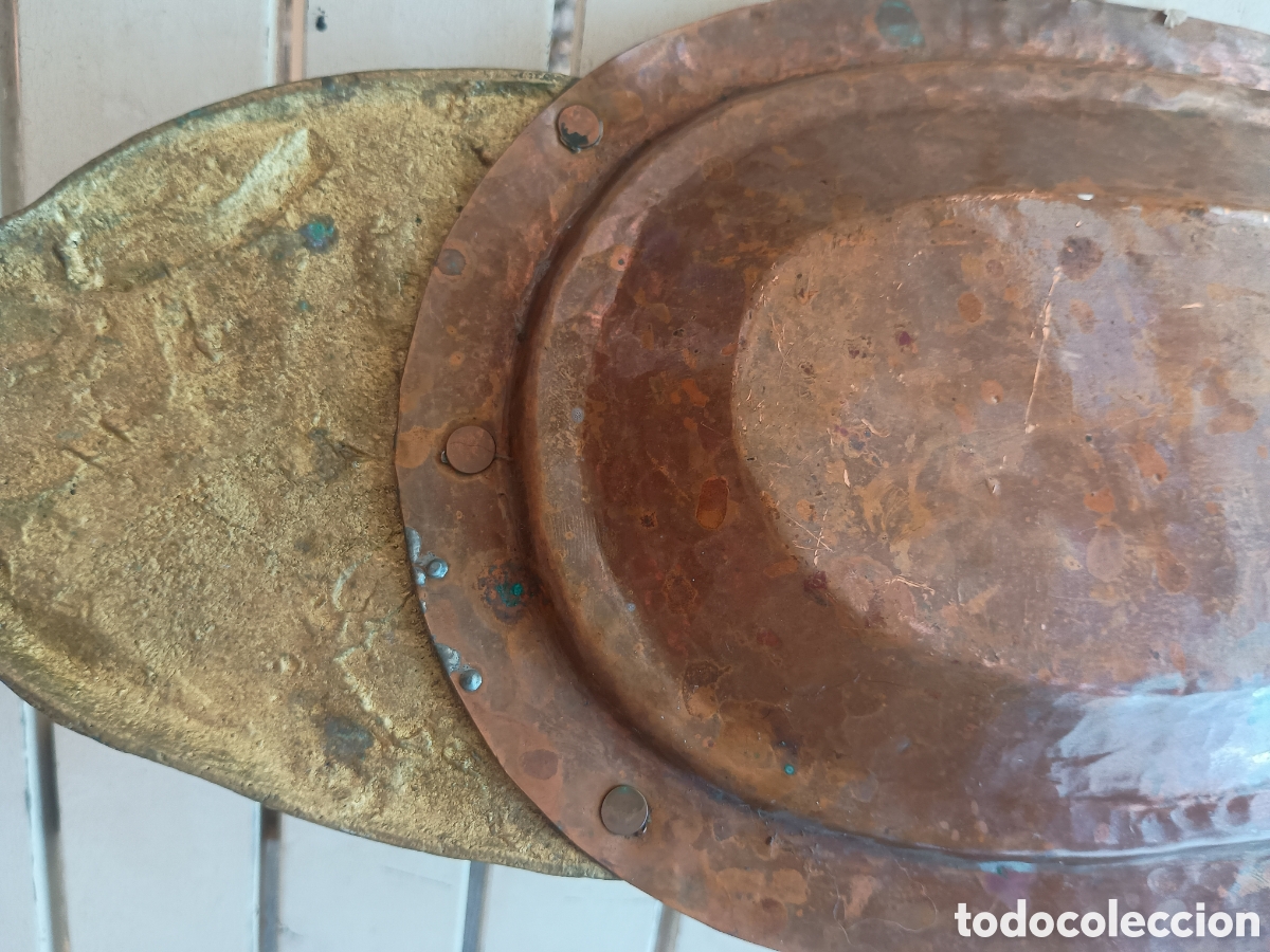 Antig&uuml;edades: Bandeja bronce y cobre pescado - Foto 8