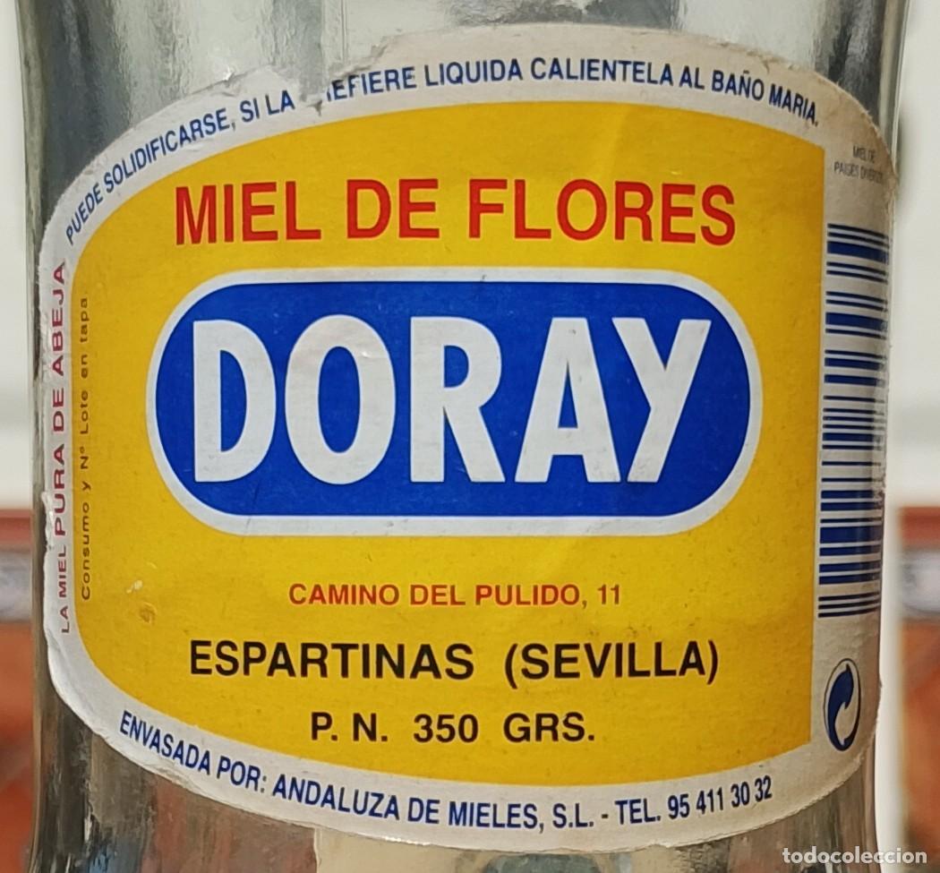 Antig&uuml;edades: Jarra de Cristal para Miel Doray Miel de Flores Espartinas Sevilla