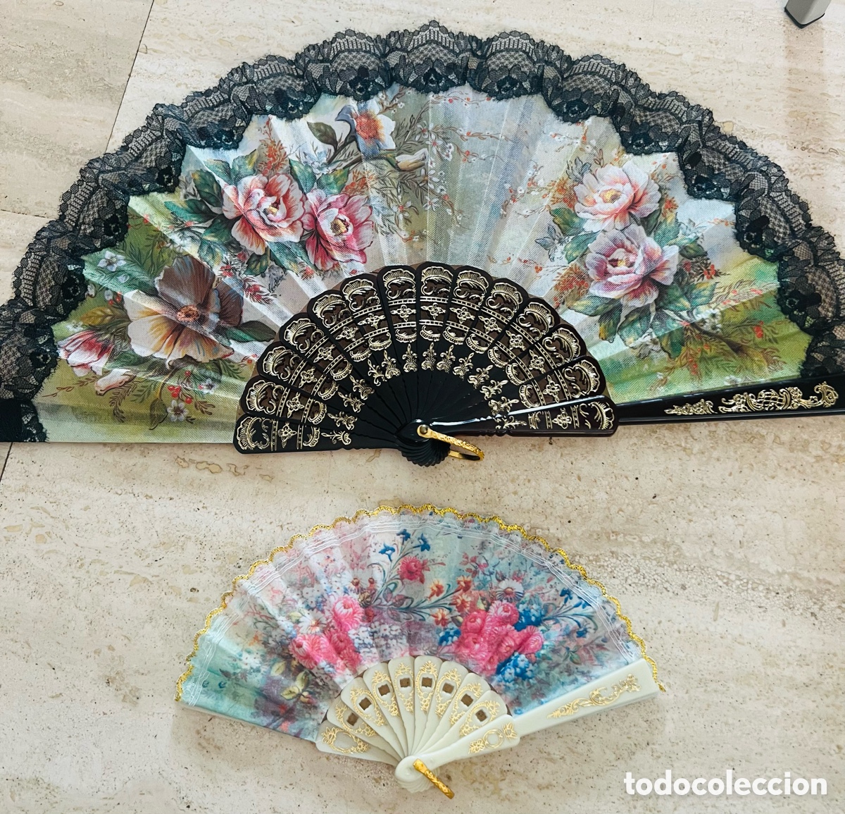 Antiguidades: Lote abanicos vintage