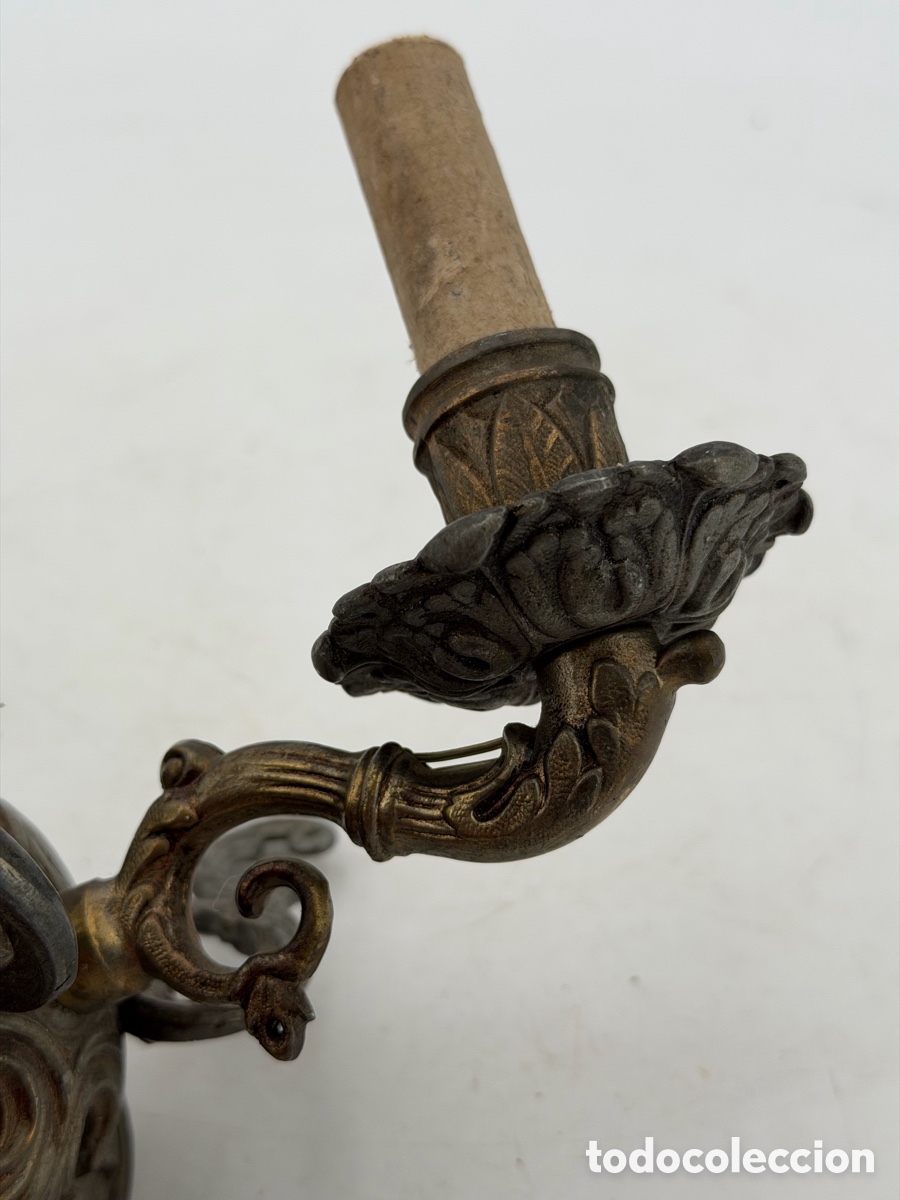 Antig&uuml;edades: Antiguo Aplique Bronce - Foto 3