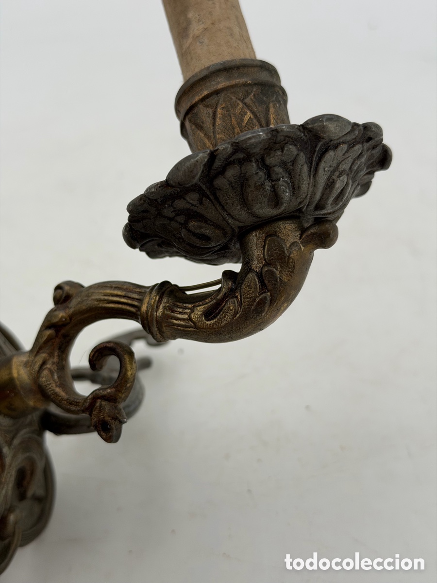 Antig&uuml;edades: Antiguo Aplique Bronce - Foto 5