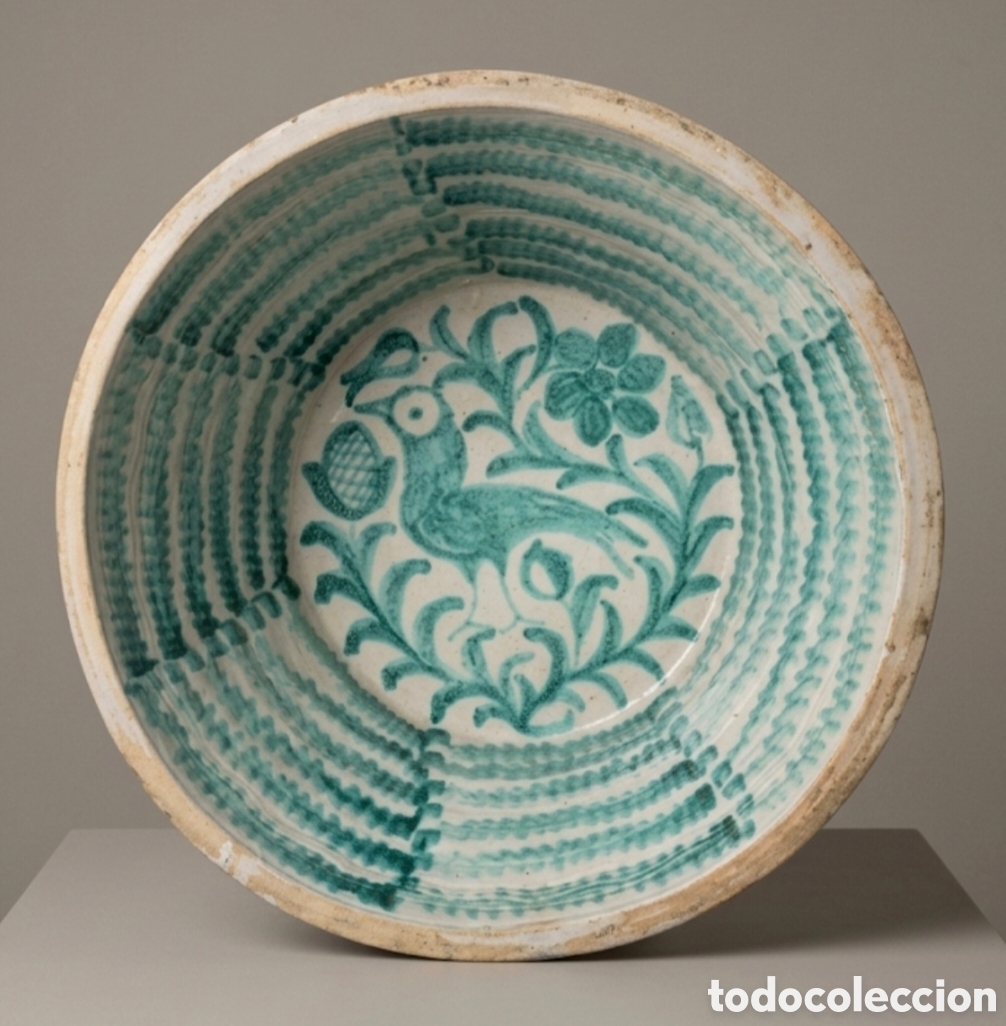 Antig&uuml;edades: DE COLECCI&Oacute;N!! ESPECTACULAR LEBRILLO ANTIGUO EN CER&Aacute;MICA DE FAJALAUZA (GRANADA) S.XIX