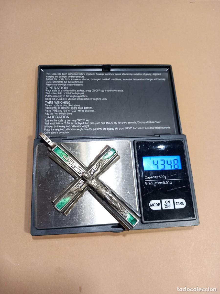 Antig&uuml;edades: CRUZ DE PLATA Y ESMALTE CON CONTRASTES (G) - Foto 9