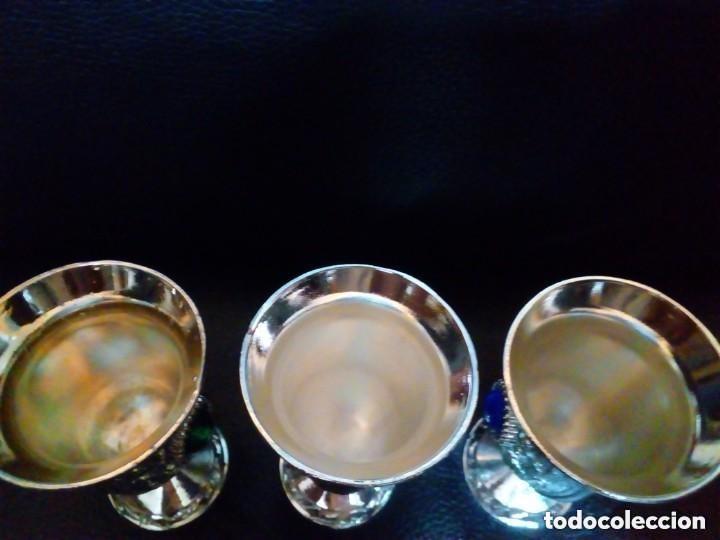 Antig&uuml;edades: TRES CALICES DE PLATA TIBETANA - Foto 3