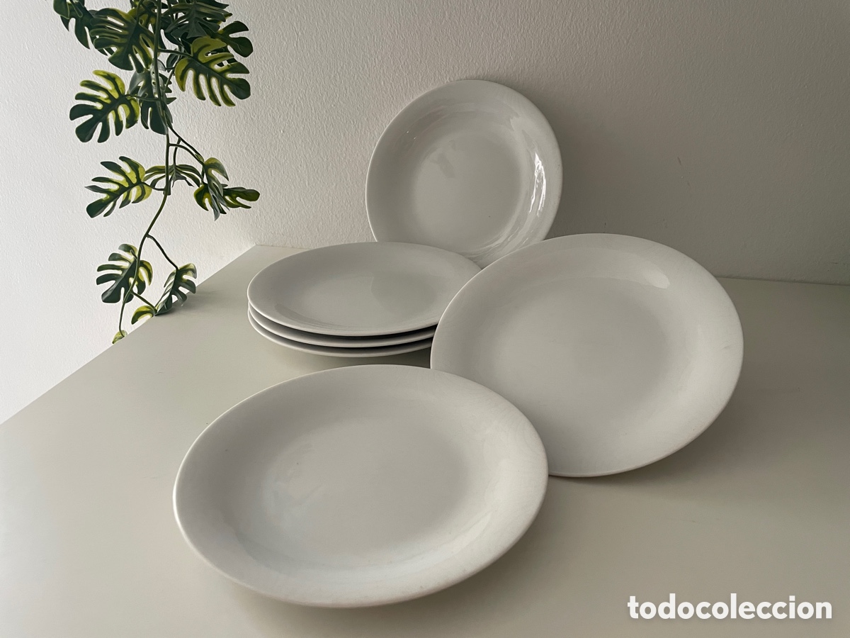 Antiquit&eacute;s: Bonito juego de 6 platos para postre Pierre Cardin. 18,5 cm.