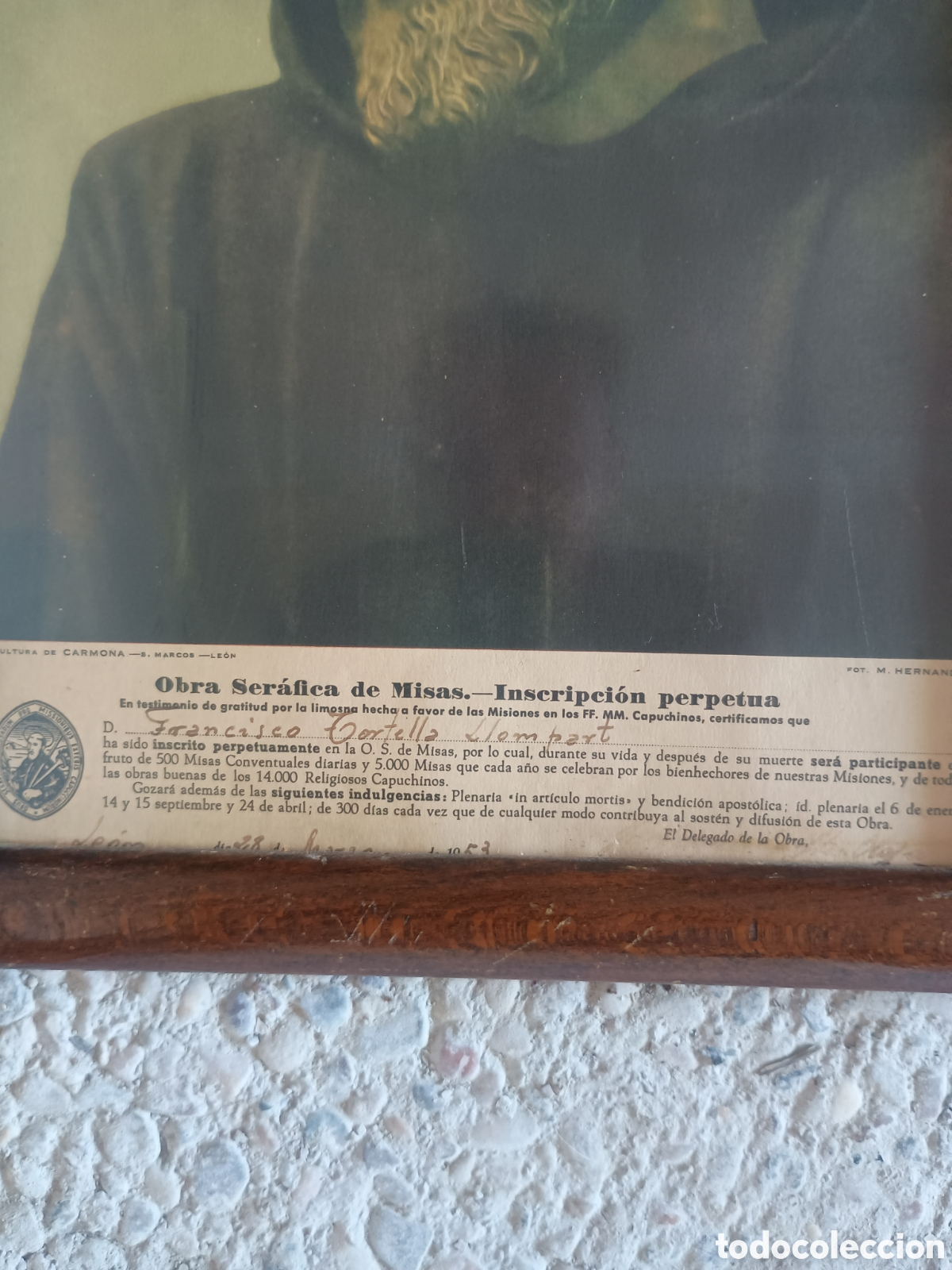 Antig&uuml;edades: Cuadro religioso firmado - Foto 2