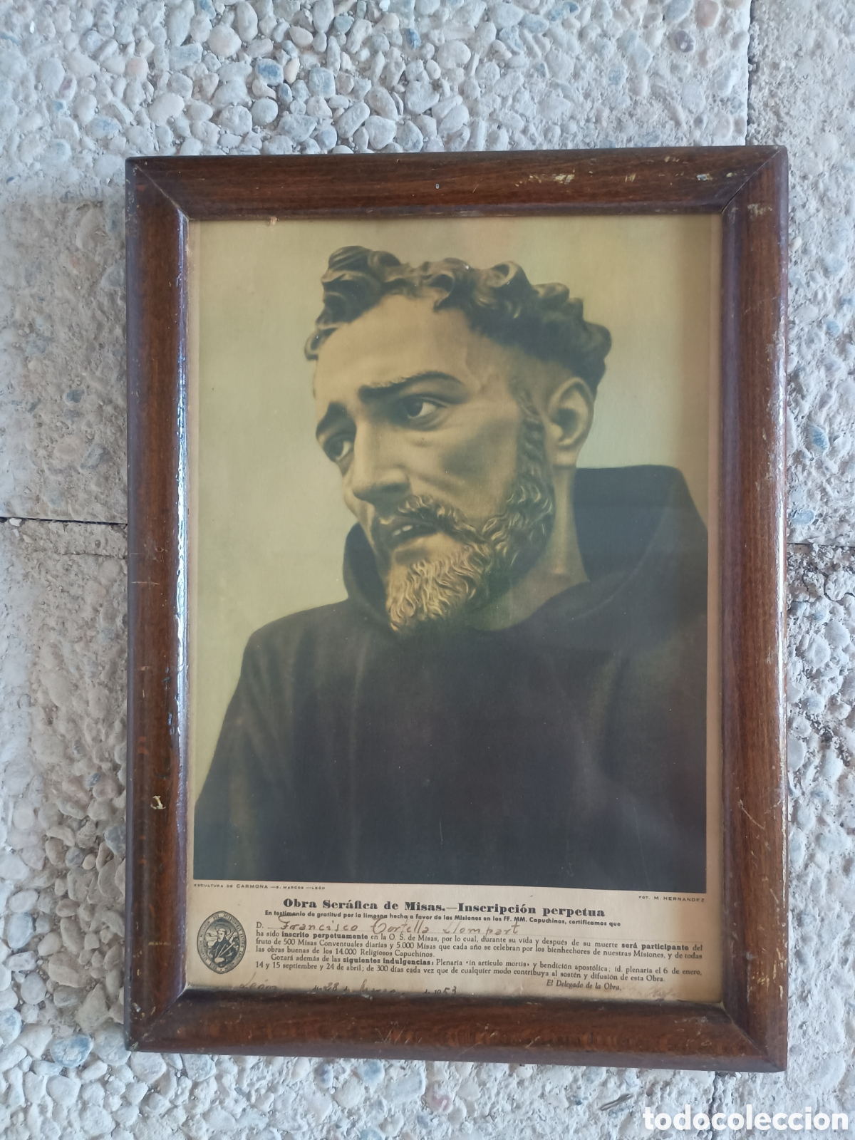 Antig&uuml;edades: Cuadro religioso firmado