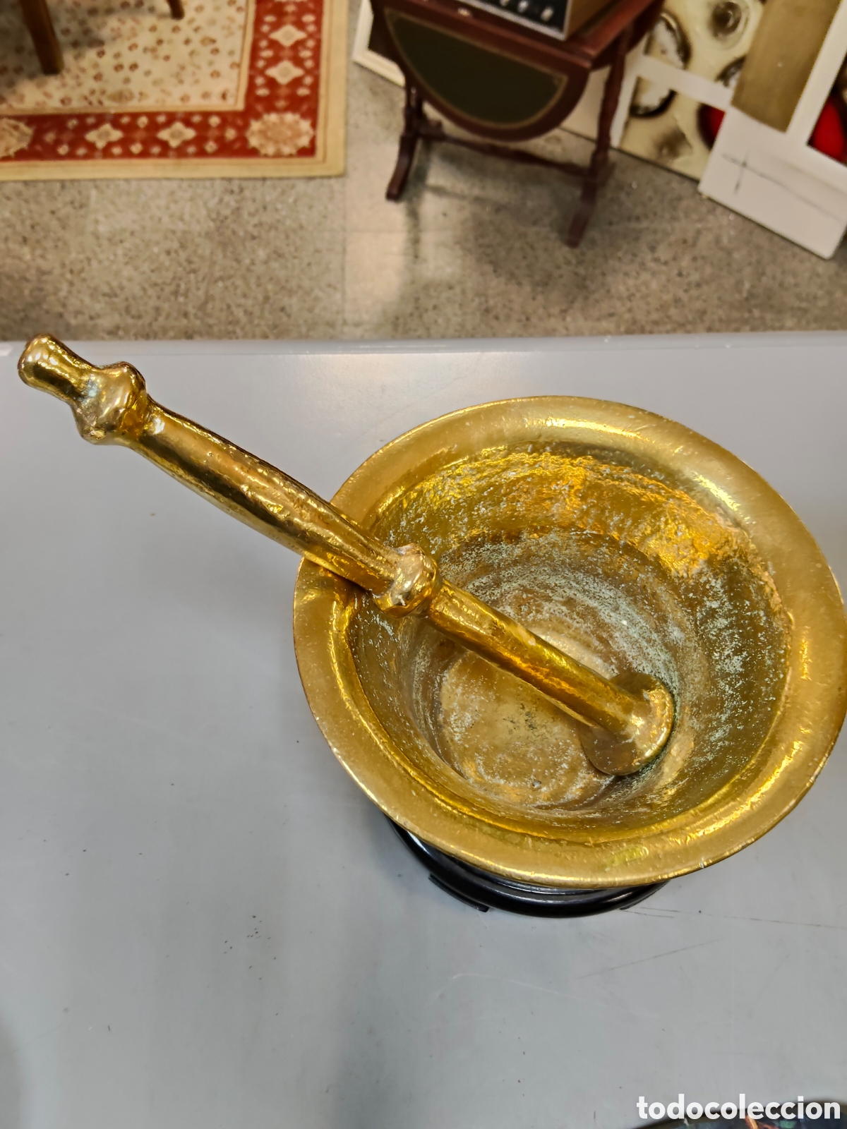 Antig&uuml;edades: Impresionante mortero de bronce - Foto 2