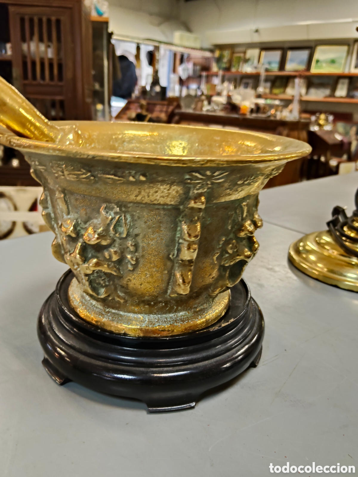 Antig&uuml;edades: Impresionante mortero de bronce - Foto 3