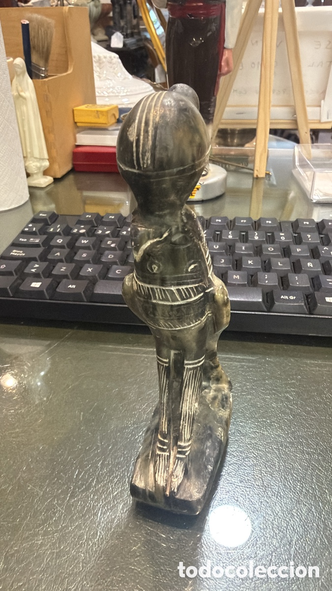 Antig&uuml;edades: FIGURA DIOS HORUS en piedra - Foto 2