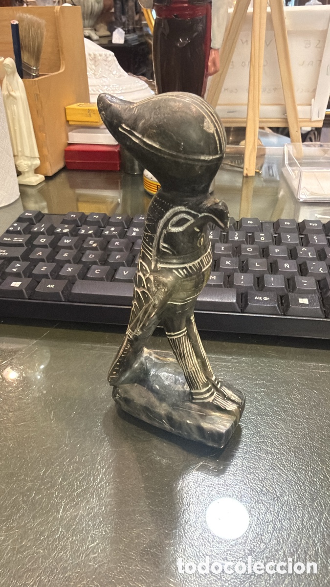 Antig&uuml;edades: FIGURA DIOS HORUS en piedra - Foto 1
