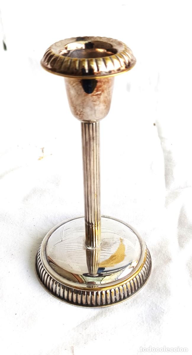 Antig&uuml;edades: Candelero - Ba&ntilde;o plata 0090 Alemania - Art D&eacute;co - 1920-1930