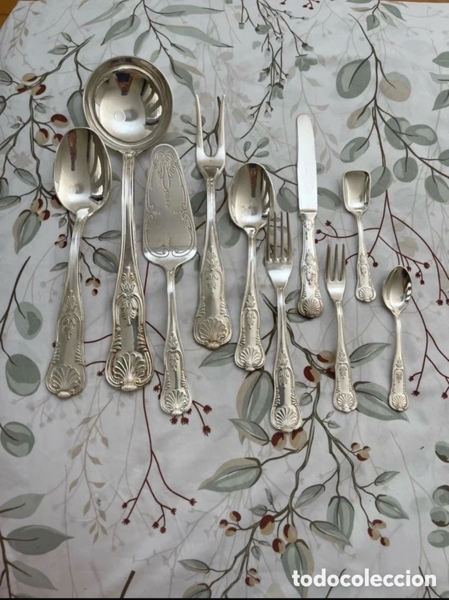 Antig&uuml;edades: CUBERTER&Iacute;A PLATA 800 12 SERVICIOS