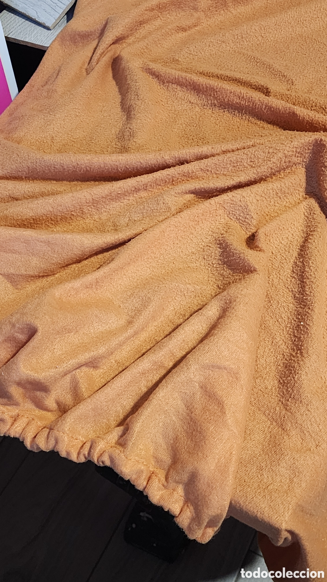 Antig&uuml;edades: Funda Ajustable de Rizo para Camilla o Tumbona (180x90 cm) - Color Camel