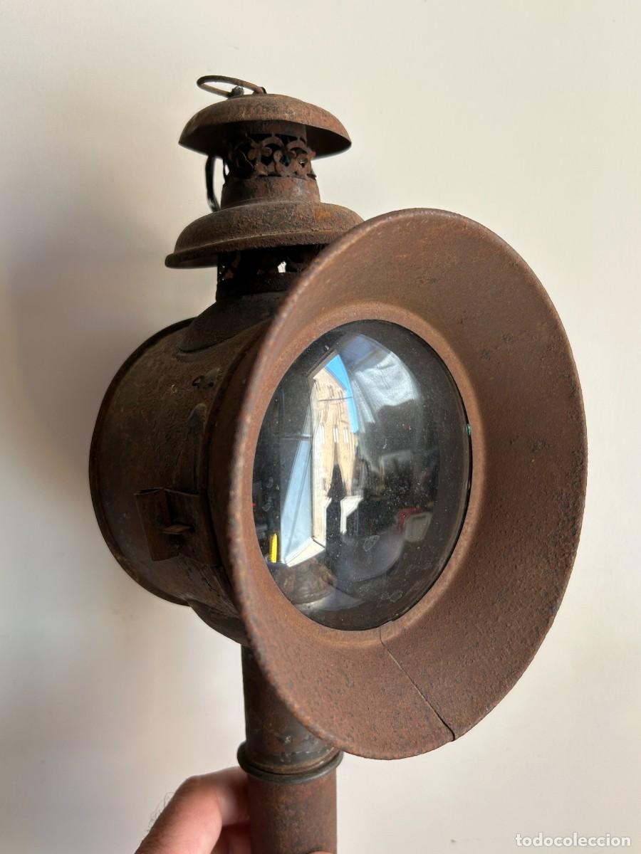 Antig&uuml;edades: Antiguo farol de carruaje completo