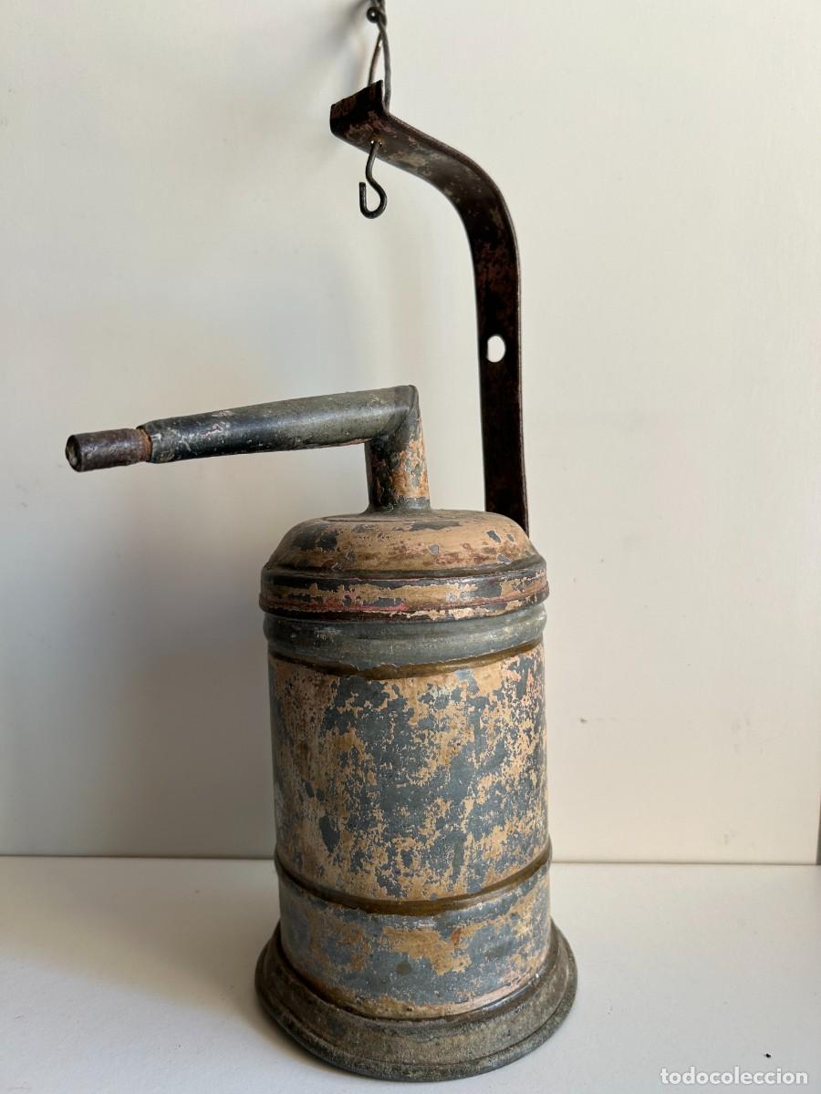 Antig&uuml;edades: Antigua l&aacute;mpara de carburo completa - Foto 2
