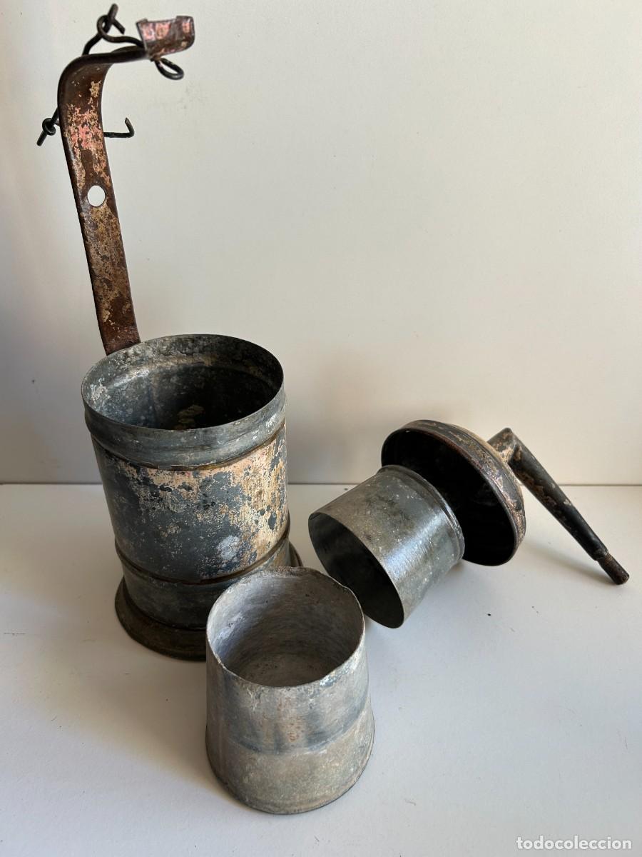 Antig&uuml;edades: Antigua l&aacute;mpara de carburo completa - Foto 5