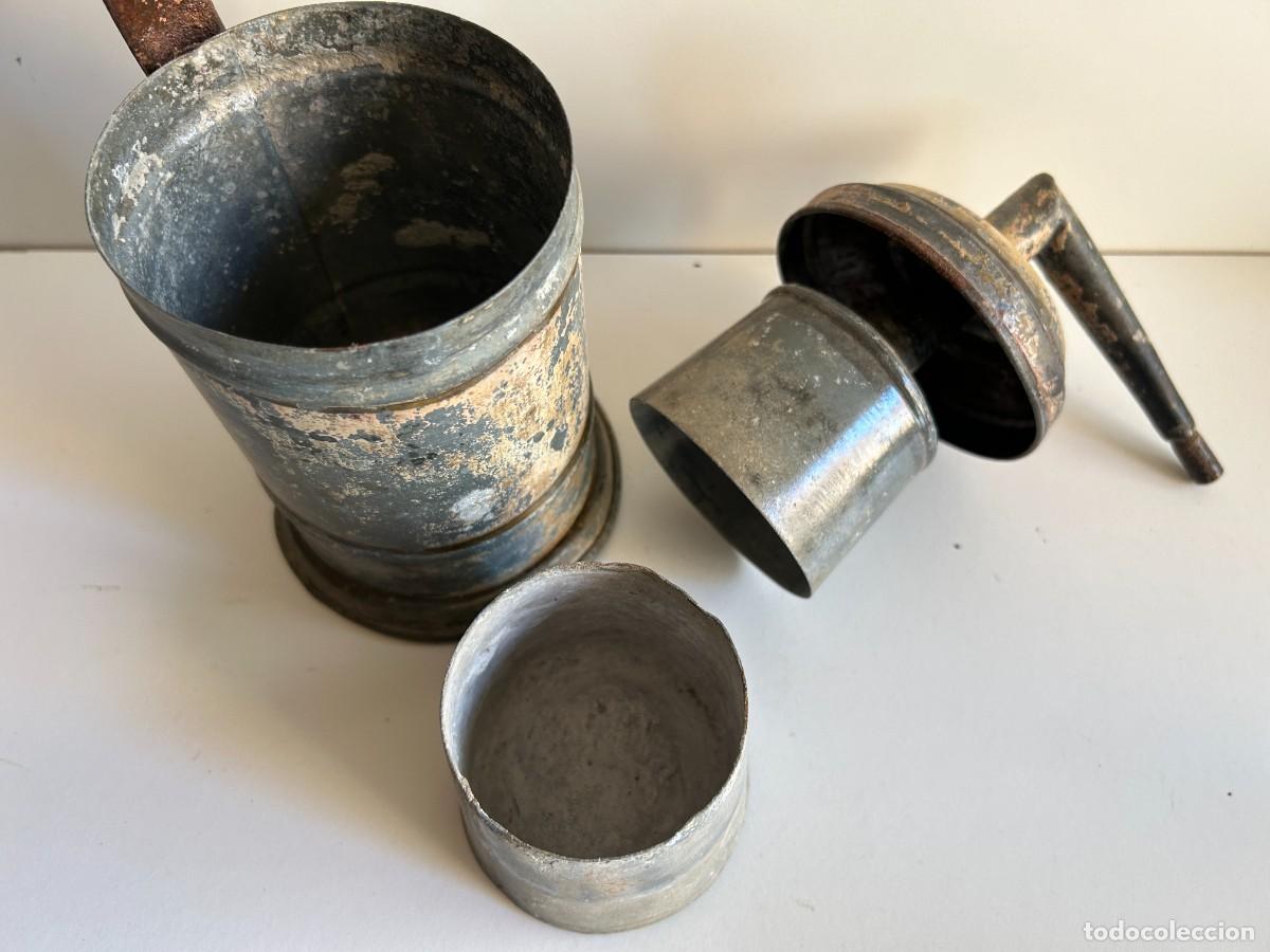Antig&uuml;edades: Antigua l&aacute;mpara de carburo completa - Foto 6