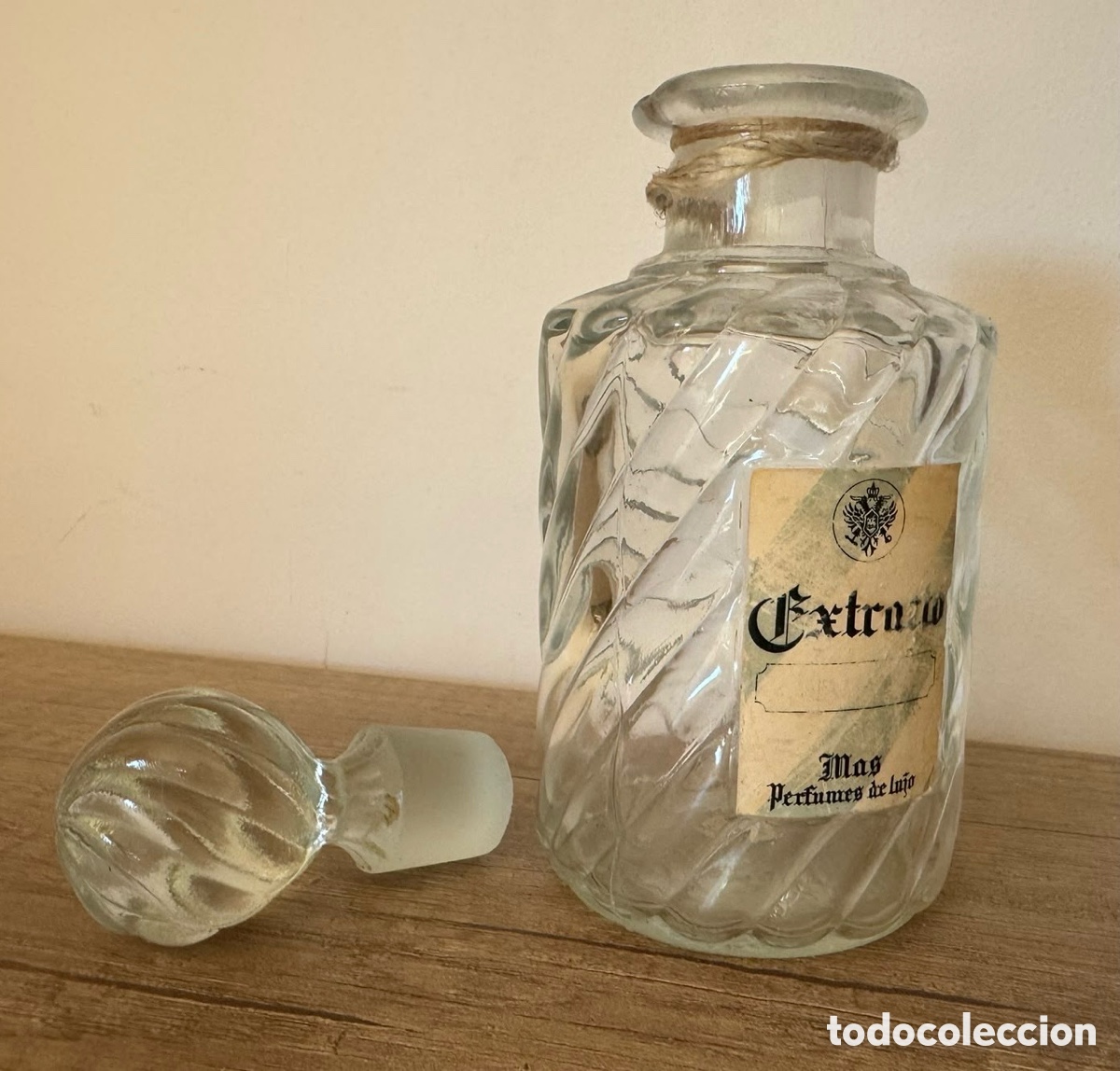 Antig&uuml;edades: Botella vac&iacute;a perfume vintage - Foto 1