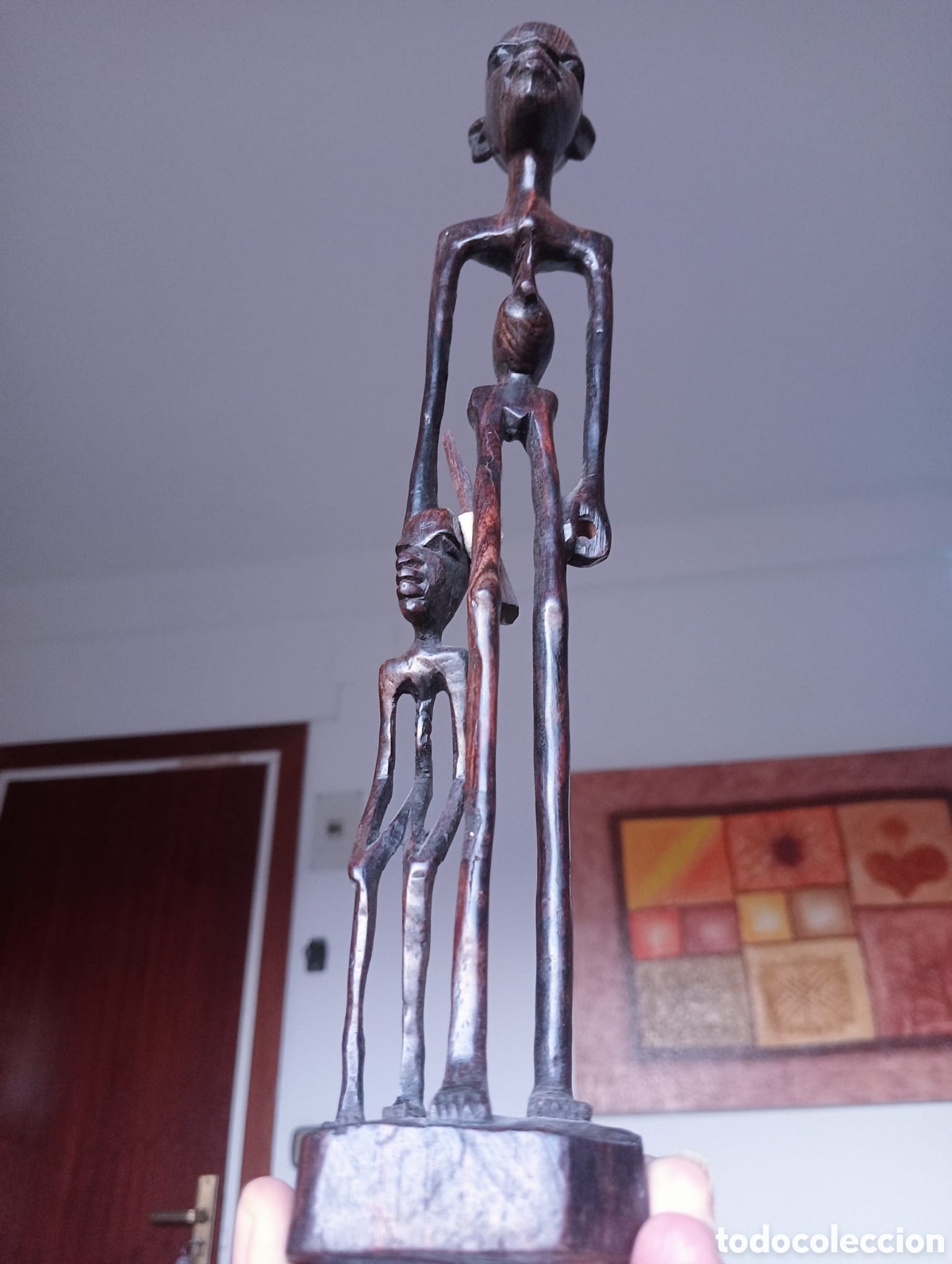 Antig&uuml;edades: Escultura etnica africana , tallada en madera