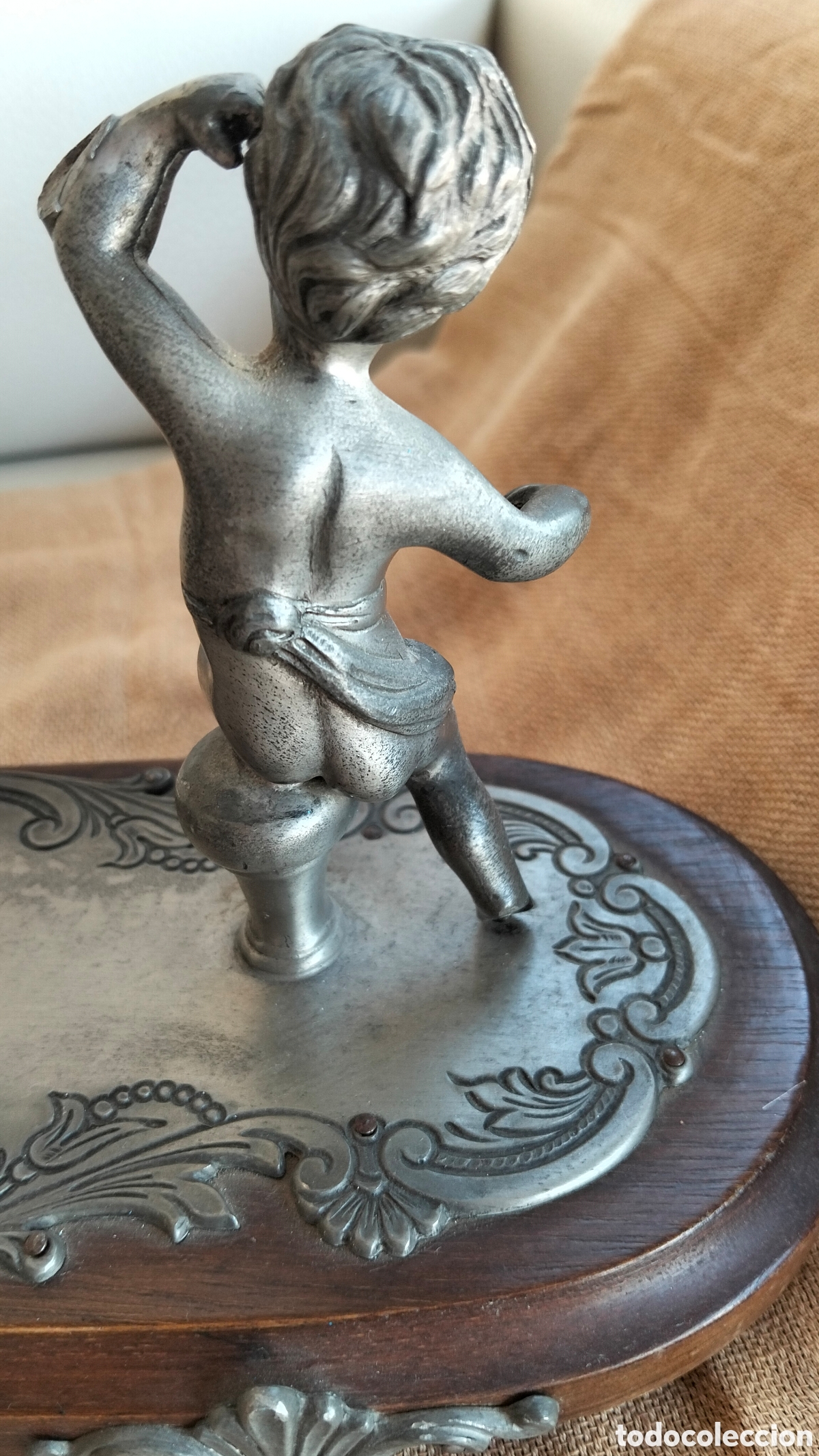 Antig&uuml;edades: PEANA CON ANGELITOS ESTA&Ntilde;O - Foto 3