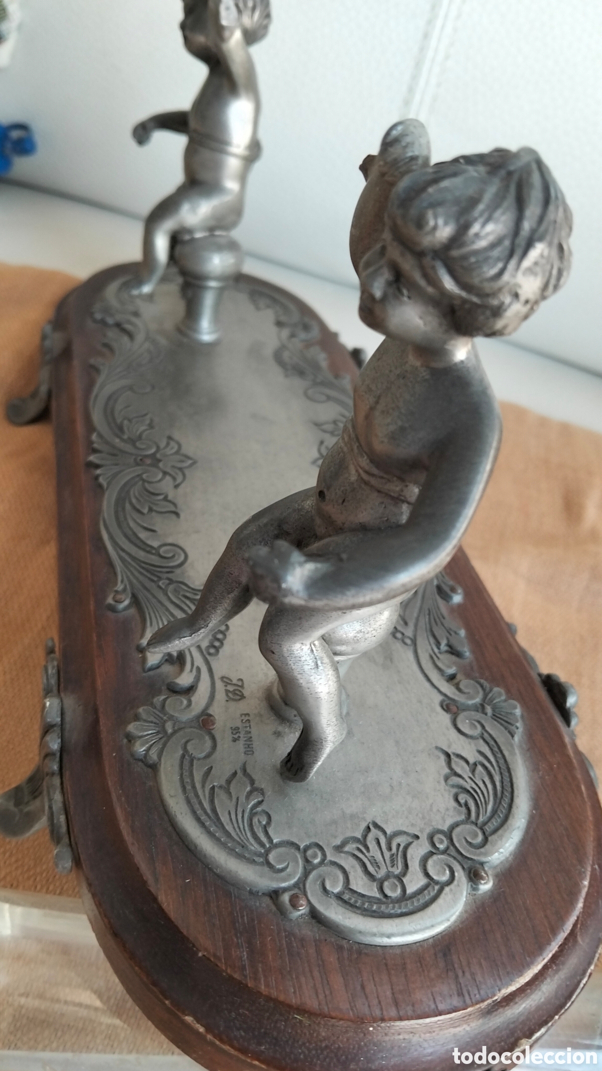 Antig&uuml;edades: PEANA CON ANGELITOS ESTA&Ntilde;O - Foto 11
