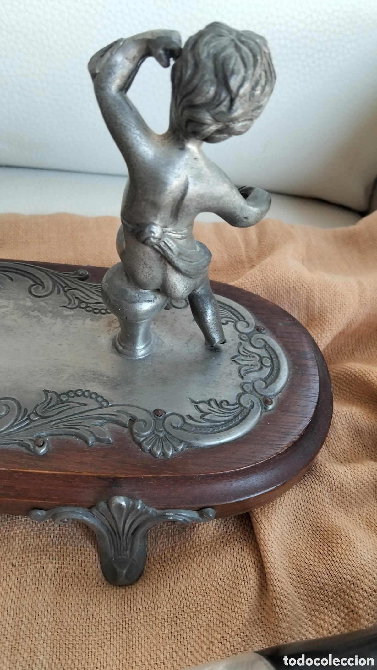 Antig&uuml;edades: PEANA CON ANGELITOS ESTA&Ntilde;O - Foto 12
