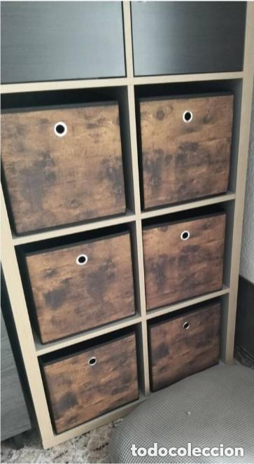 Antig&uuml;edades: Cesta Kallax imitacion madera-1 unidad