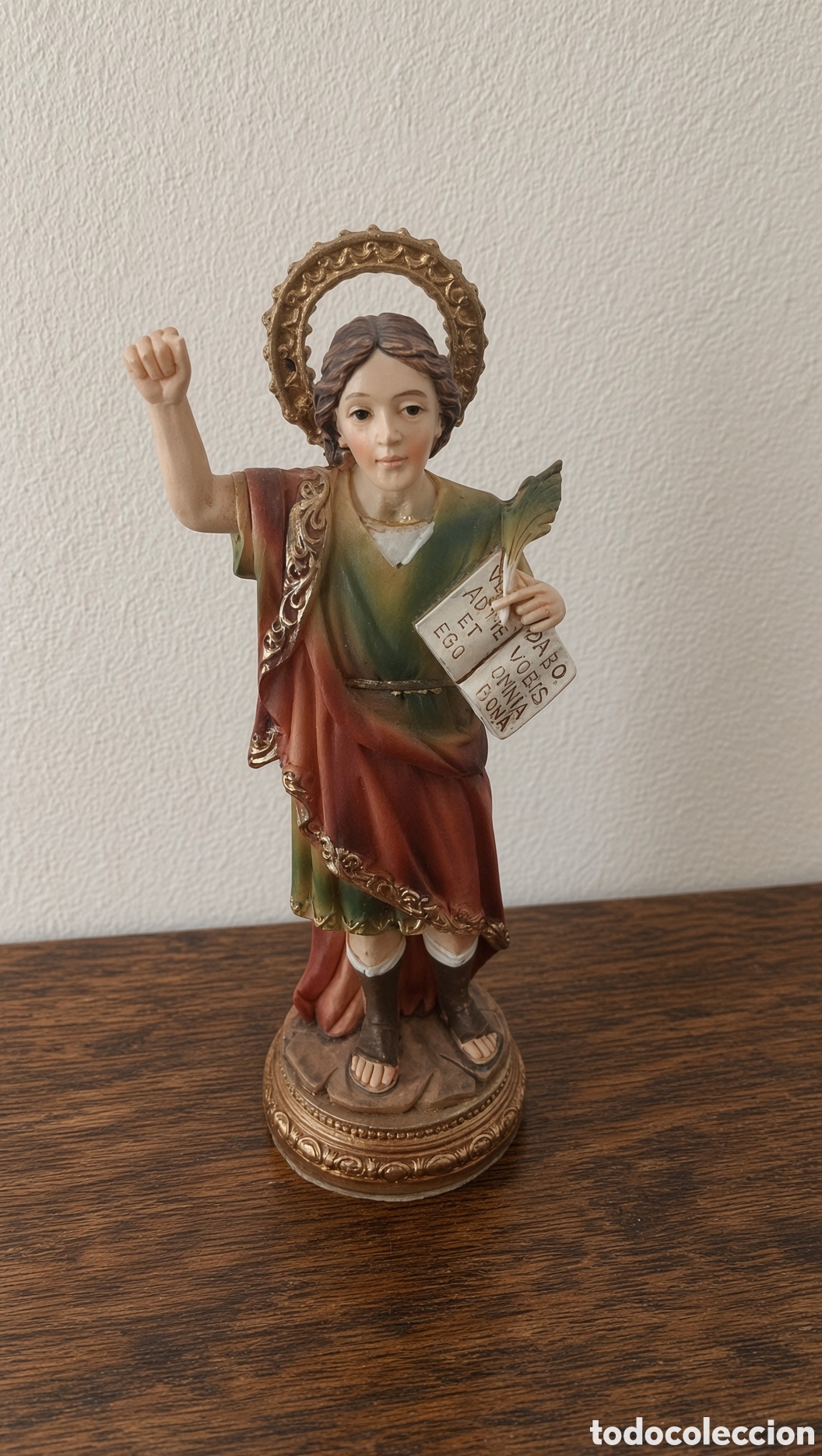 Antig&uuml;edades: Figura decorativa de San Pancracio. Una pieza con un dise&ntilde;o detallado. - Altura aproximada de 15 cm