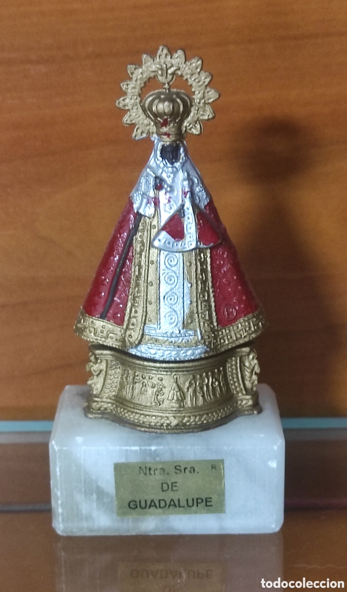 Antig&uuml;edades: VIRGEN DE GUADALUPE EN PL&Aacute;STICO Y BASE DE M&Aacute;RMOL