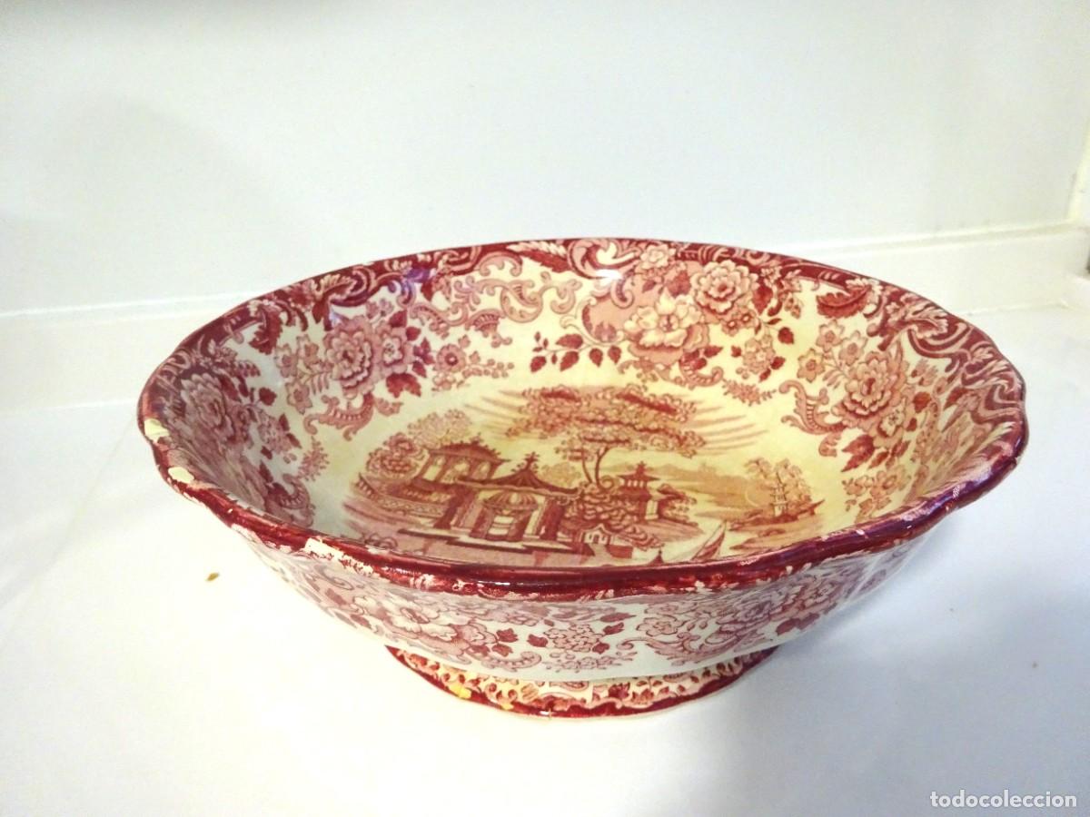 Antig&uuml;edades: ANTIGUO FRUTERO CARTUJA PICKMAN, SERIE ROSA, ESCUDO AGUILA ROSADA, RESTAURADO