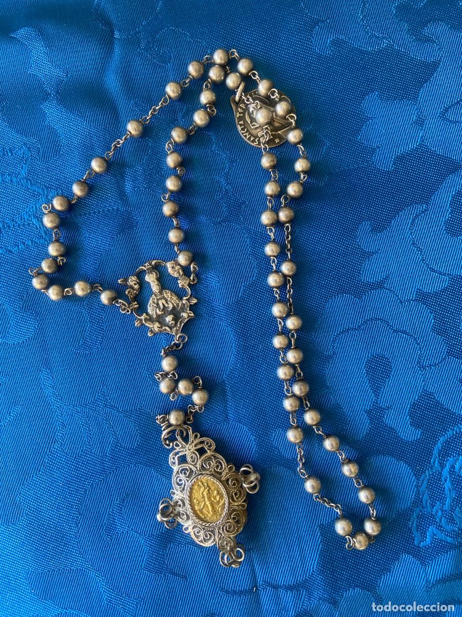 Antig&uuml;edades: GRAN ROSARIO DE PLATA Y CRUZ VIRGEN DEL PILAR.