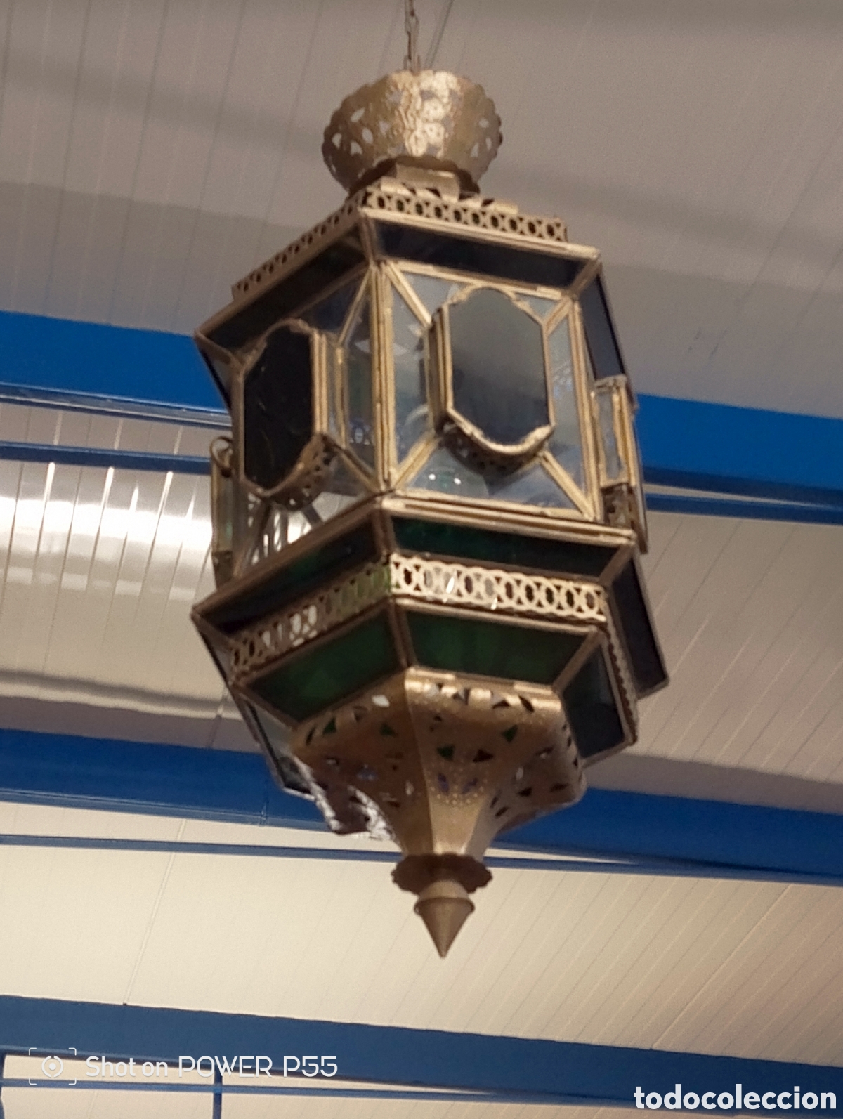 Antig&uuml;edades: Farol tipo &aacute;rabe de metal - Foto 2