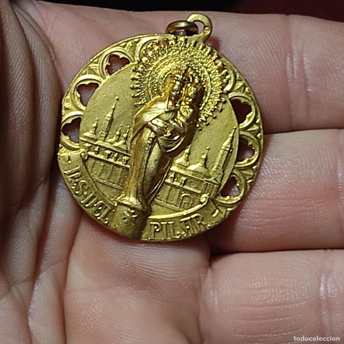 Antig&uuml;edades: ANTIGUA MEDALLA DE LA VIRGEN DEL PILAR