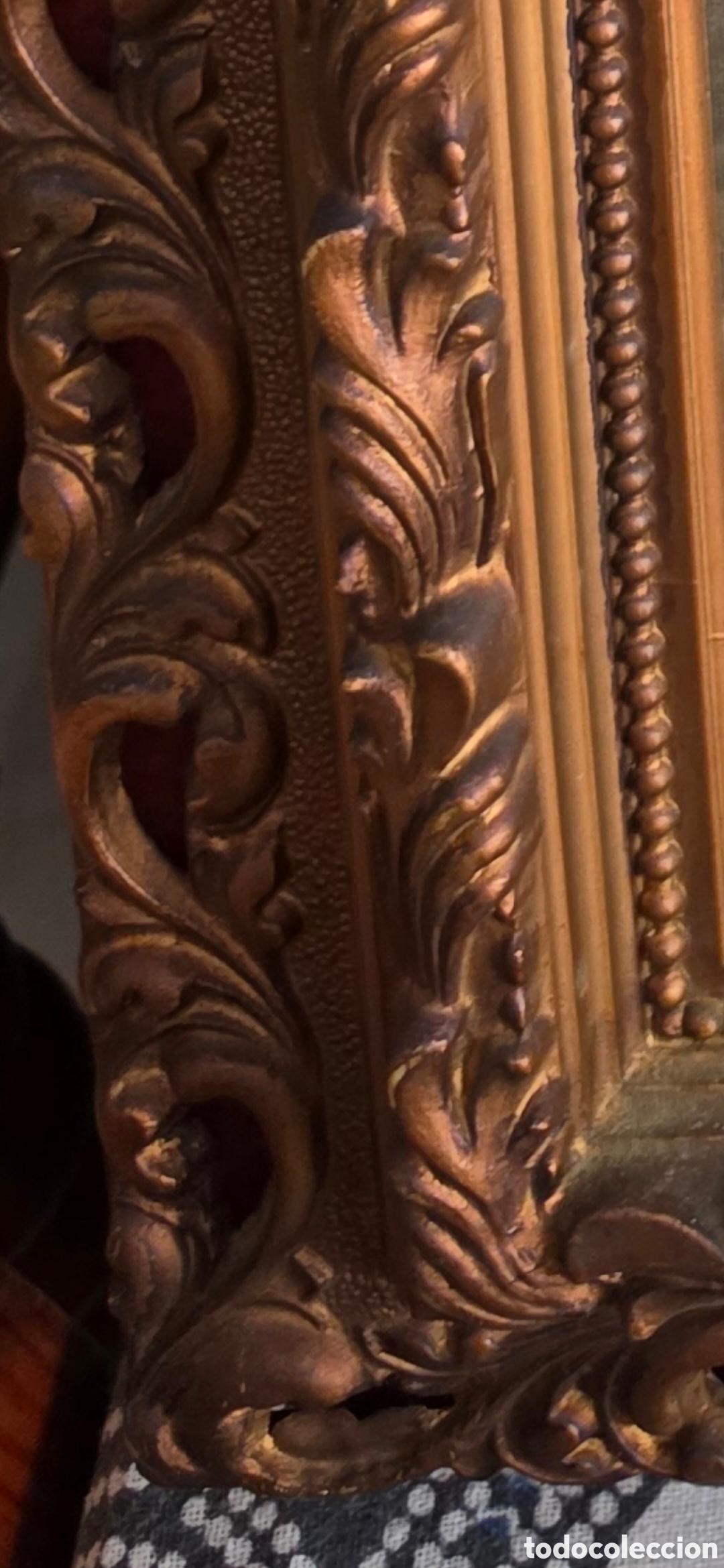 Antig&uuml;edades: Cuadro escena &eacute;poca con marco dorado - Foto 7
