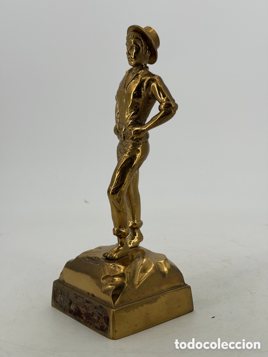 Antig&uuml;edades: Antigua Figura de Bronce - Foto 4