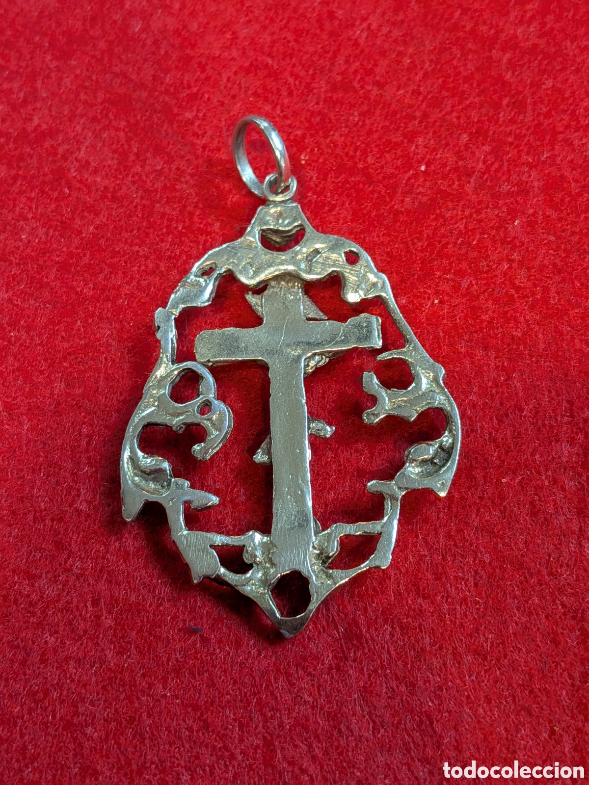 Antig&uuml;edades: Medalla de cristo en plata antiguo. REF-3566.ca4 - Foto 2