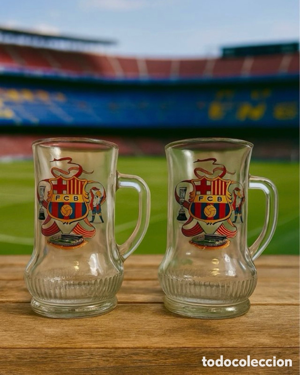 Antig&uuml;edades: Jarras cristal FCB Barcelona