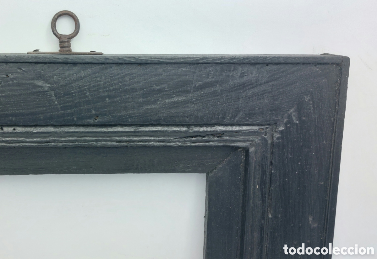 Antig&uuml;edades: MARCO DE MADERA EBONIZADA S.XVIII - Foto 2